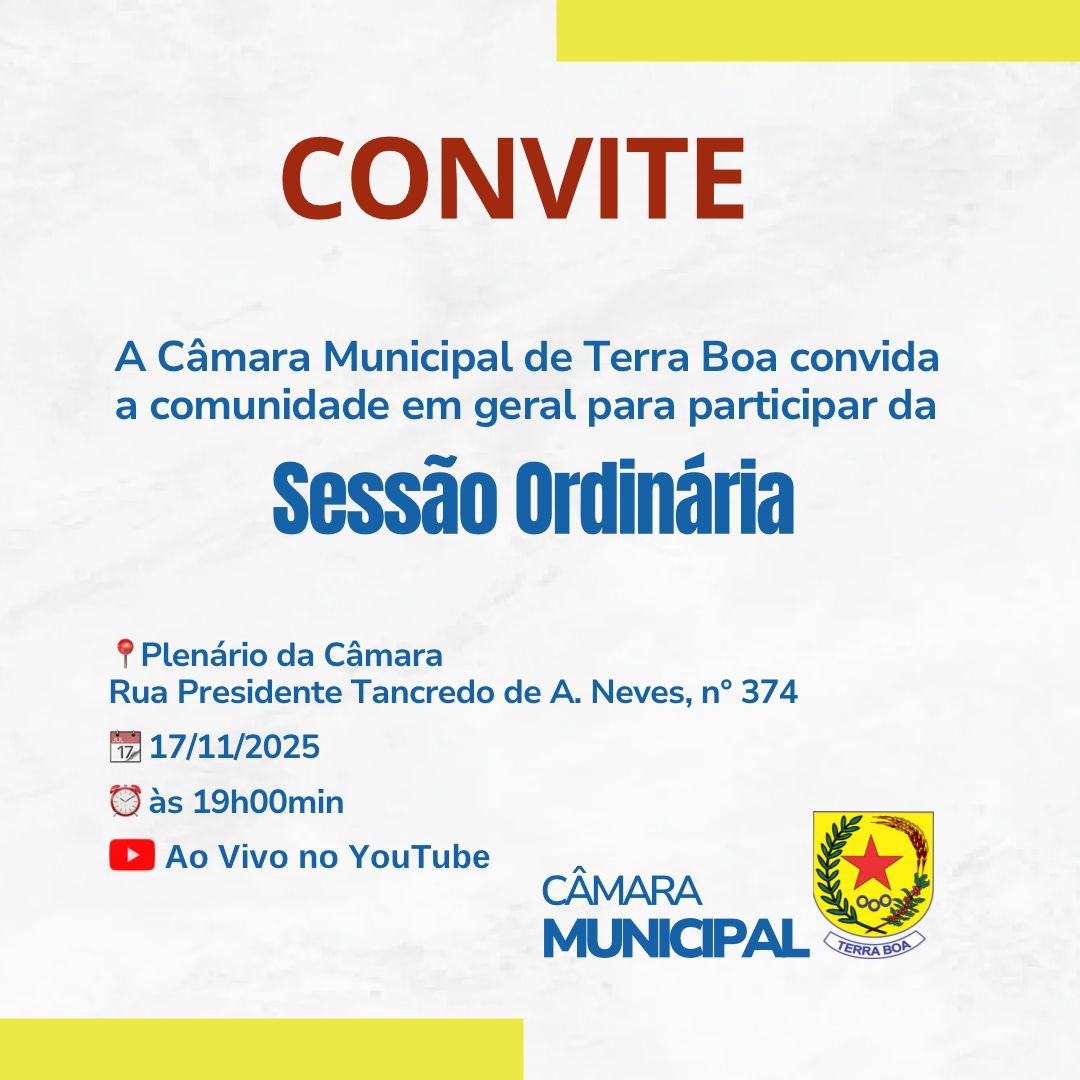 CONVITE SESSÃO ORDINÁRIA